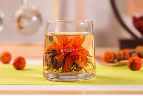 Высококачественный китайский чай из ремесленного цветочного шарика, китайский чай, черный чай