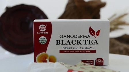 Травяной черный чай с ганодермой и органическим европейским продуктом
